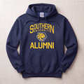 Navy Southern University Alumni Hoodie with Official White & Gold Southern University Jaguar Logo 